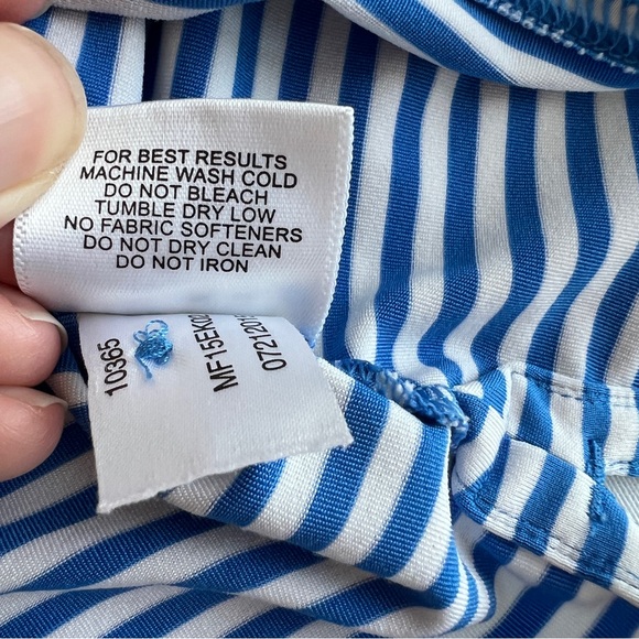 Peter Millar Summer Comfort Men's Blue Striped Polo Shirt - Picture 5 of 8